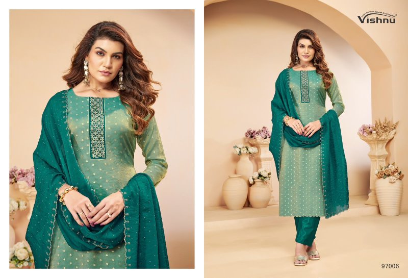 Tanaya By Vishnu Nc Moss Butti Dress Material